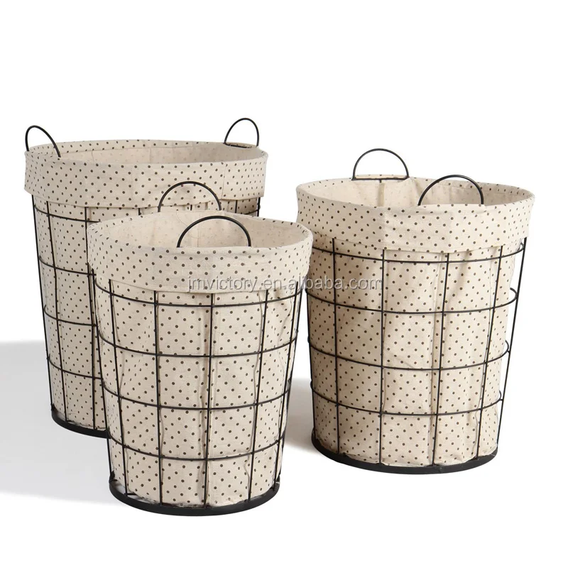Wholesale Wrought Iron Wire Storage Basket Laundry Hamper Laundry Basket For Bathroom Buy Wire