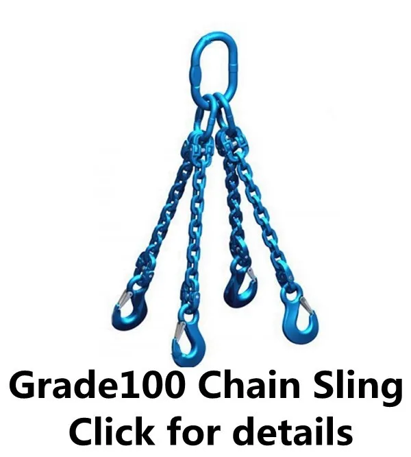 Одиночный 4. Цепные стропы. Подвеска цепного стропа. Петля для цепи. Four-Leg Chain Sling.