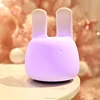 Rabbit Night Light LED Bedside Lamp Multi color 3 D LED Night Light Silicone Touch Sensor Tap Control Children Night Light