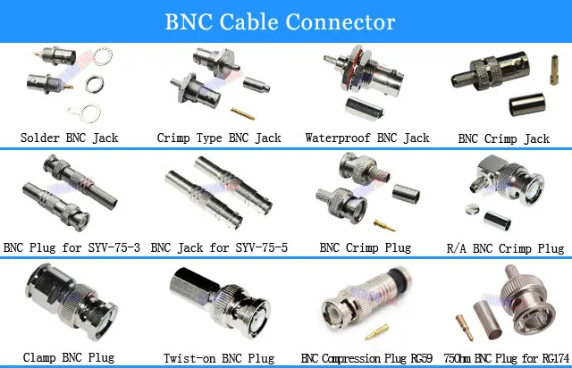Cctv Security Camera Rf Male Bnc Connector - Buy Bnc ... security camera wiring diagram type 