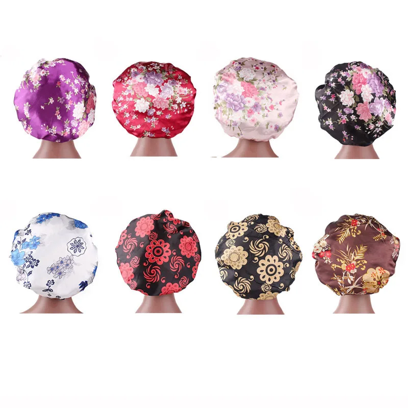 Print Silk Hair Sleep Cap Medical Hair Cap Satin Buy Print