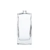 rectangle crimp empty transparent glass perfume bottles