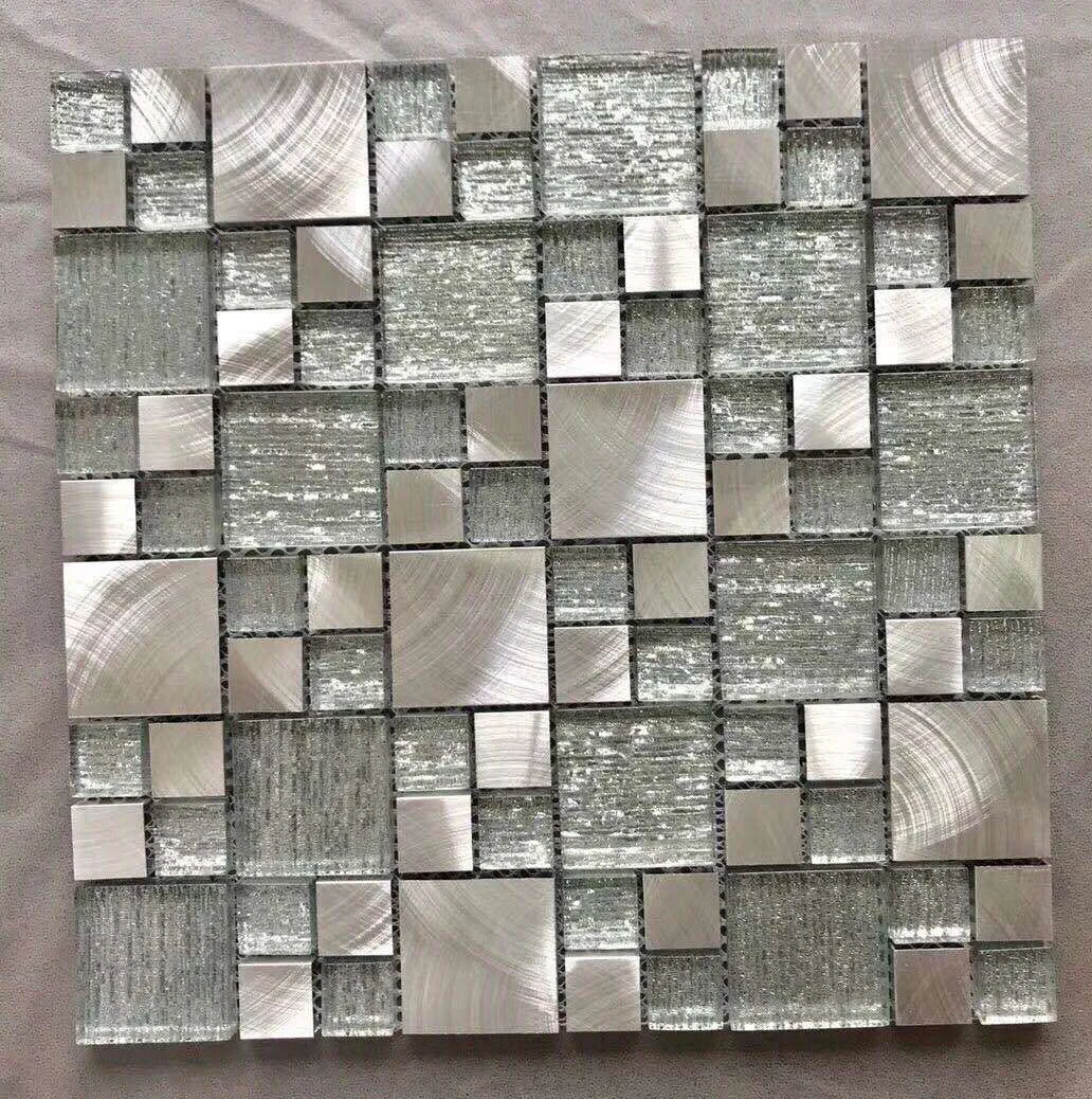 Elegance Home Decoration Metal Mosaic Wall Paper 3D Gold Mosaic
