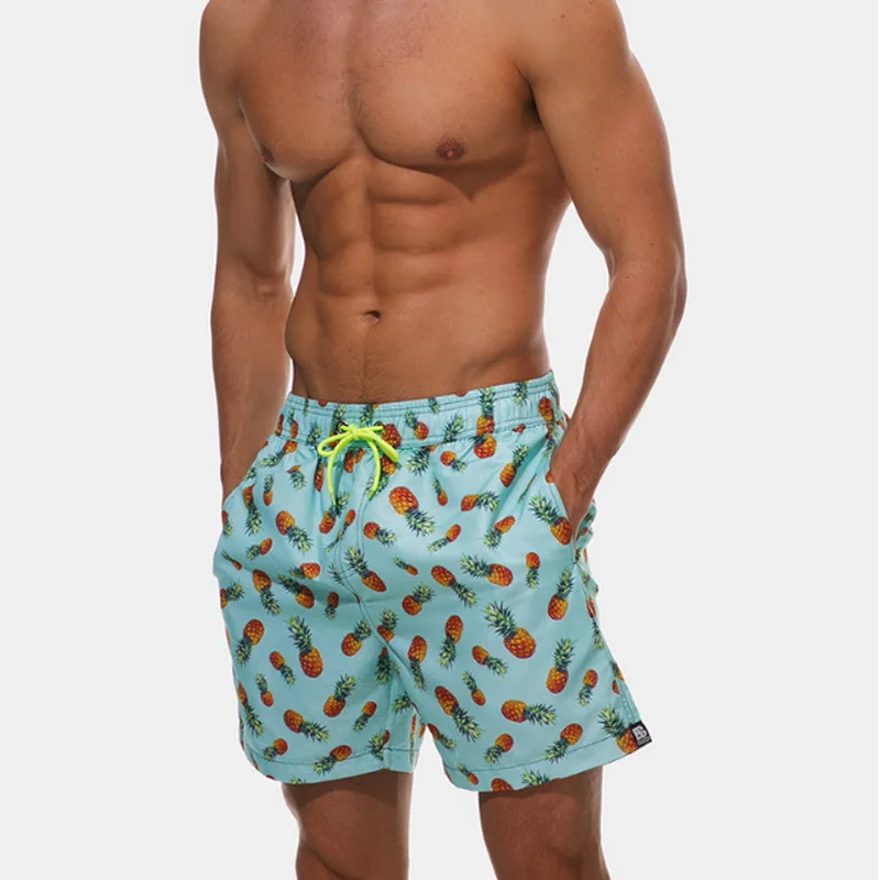 Custom Pineapple Print Waterproof Swimwear Men Oem Casual Waterproof ...