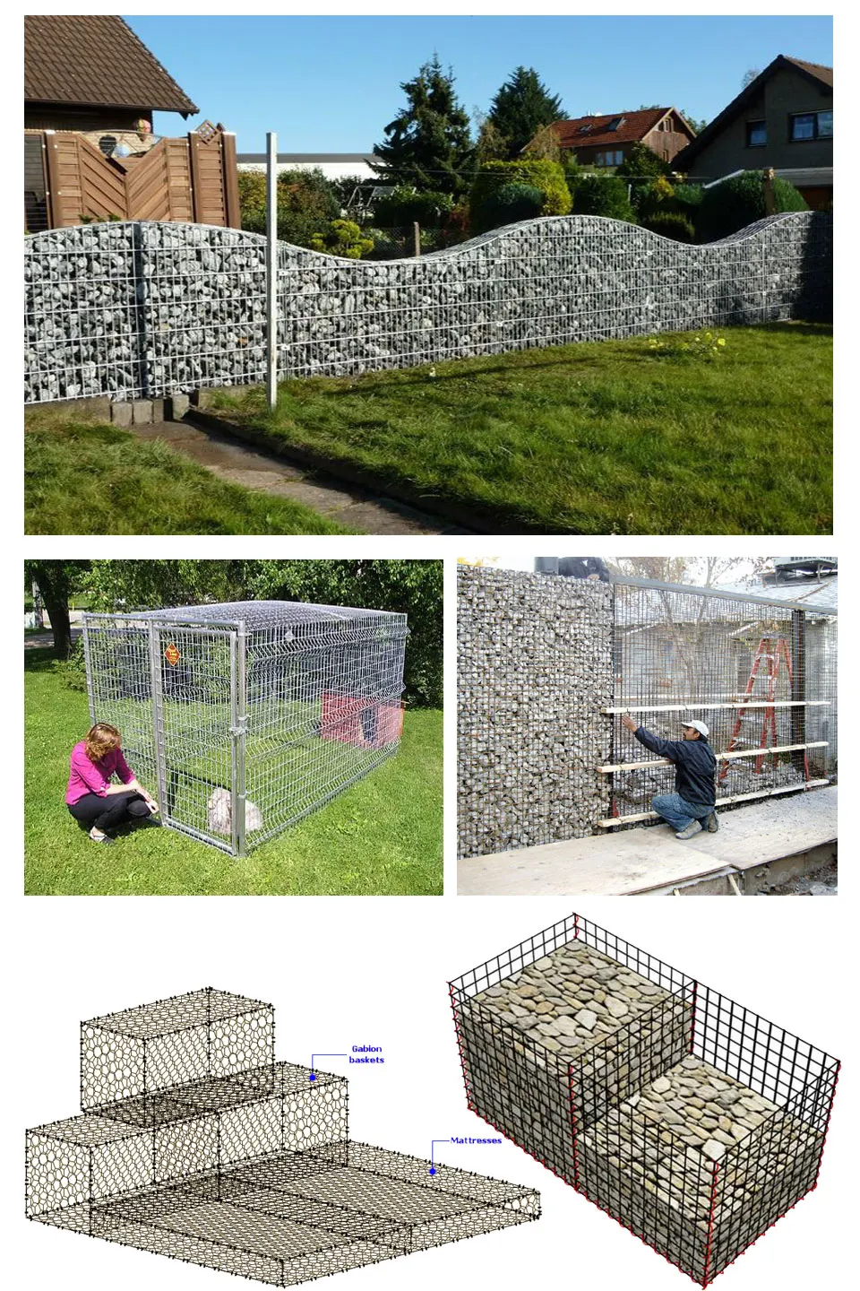 Anping Factory Low Price Maccaferri Gabion / Gabion Baskets For Sale