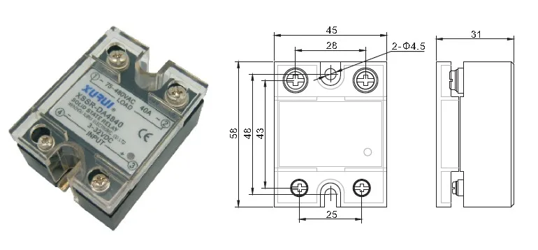 Реле ssr 40da схема подключения