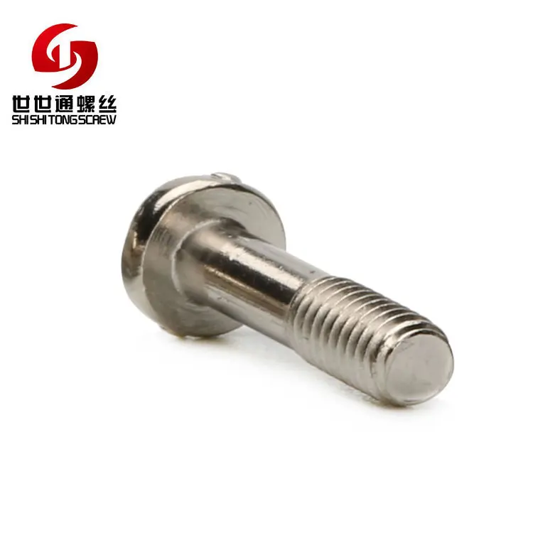 Nickel Plated Half Thread Pan Head Cross Slot Reduced Shank Screw