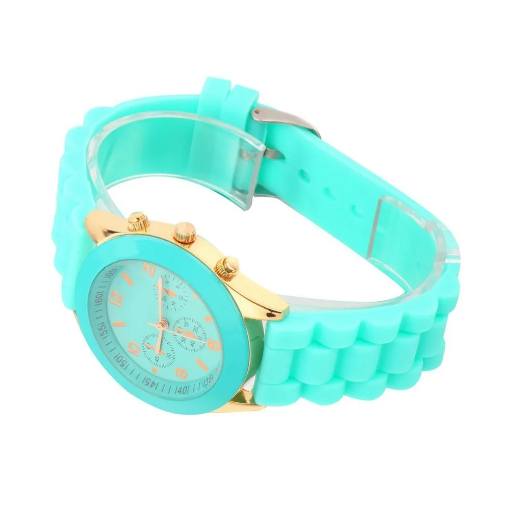 2017 Fashion Geneva Silicone Quartz Watch Women Jelly Sport Wristwatch ...