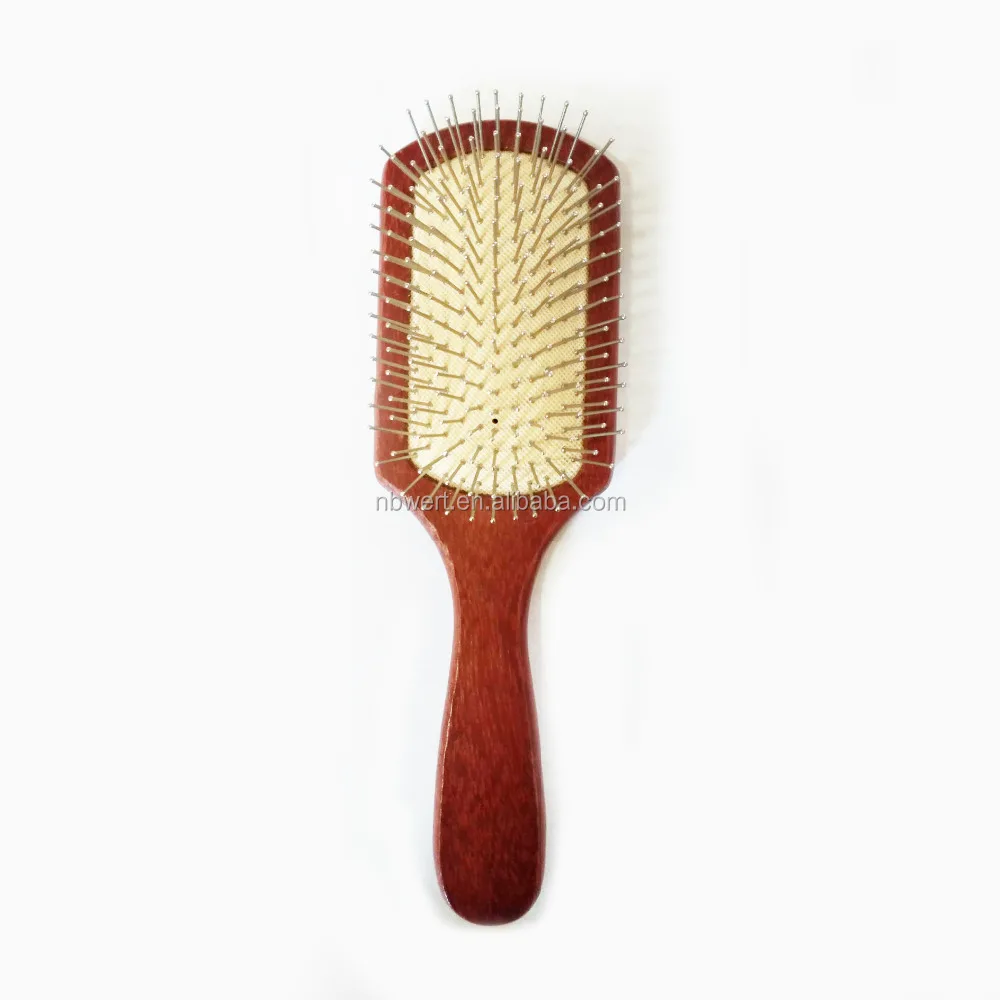 Wood Paddle Hair Brush With Stainless Steel Pins Buy Wood