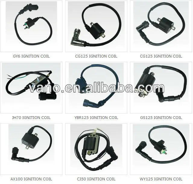 Fit for 4 stroke GY6 50cc/150cc Scooters 2 connection pins ignition coil motorcycle HT Coil