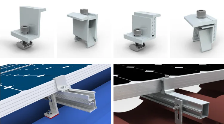 Solar Mid Clamp For Chiko 7 Rail System - Buy Solar Rail Clamp,Solar ...