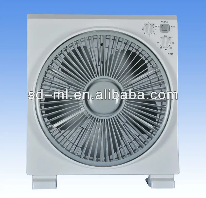 10 Inch Box Fan /plastic Square Box Fan With Timer /pp Fan Buy High Quality Electric Box Fan