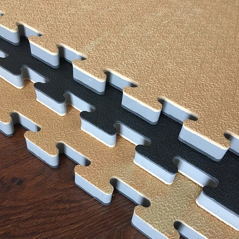 Wood Grain Inter Locking Gym Eva Jigsaw Puzzle Foam Floor Tiles Mat