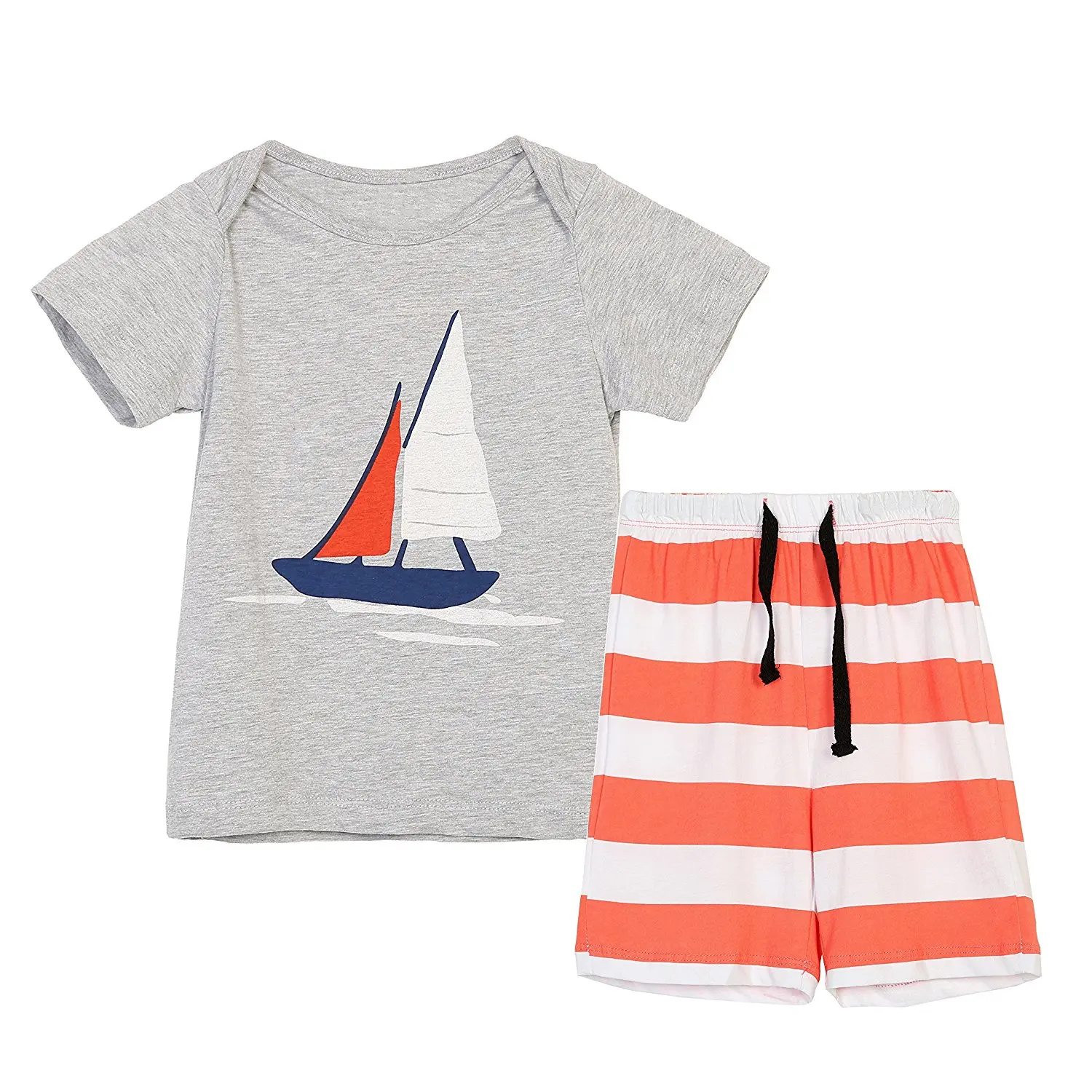 Hsctek Boys Cotton Clothing Sets Short Sleeve T-Shirt /& Short Sets for Summer