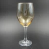 Yellow Colored 13oz stocked eco-friendly wholesale Machine blown liquid luster red Wine glass