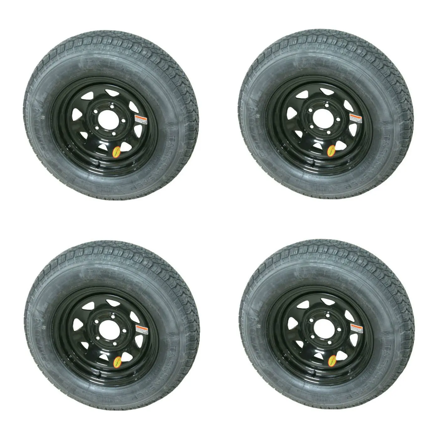 UTILITY BOAT TRAILER TIRE /& WHEEL ASSEMBLY 14x5.5/" 5-4.5 WHITE SPOKE 205//75D14