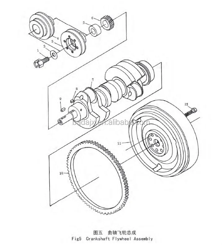 Ty395 Injection Timing Ty395i.4.2-4 Crankshaft Dongfeng Jinma Tractor Ty395 Diesel Engine ...