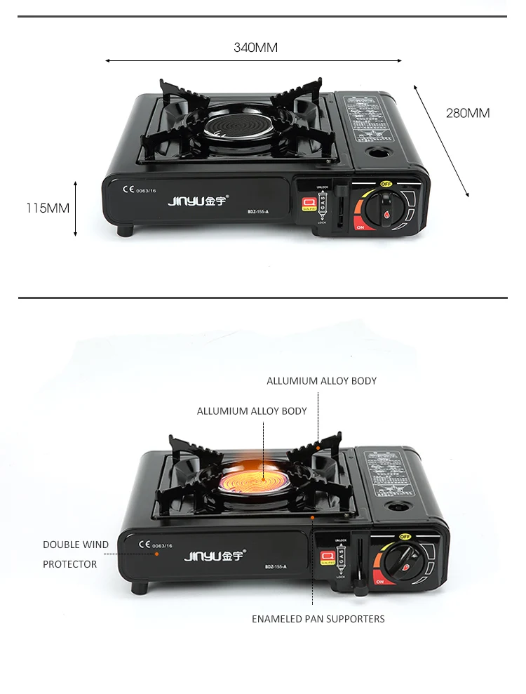 Ceramic Single Infrared Burner Portable Butane Gas Stove 