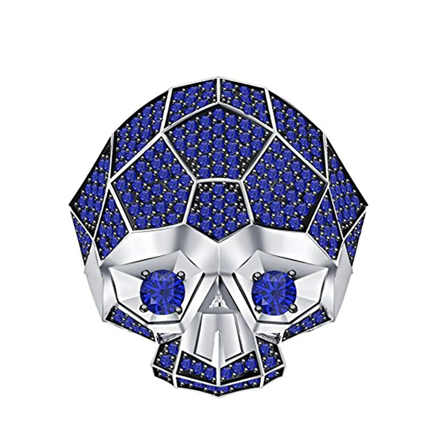 Ashley Jewels Fathers Day Collection-Mens Simulated Black Diamond Studded 14K Black Gold Plated Skull Ring For Model of my Life DAD