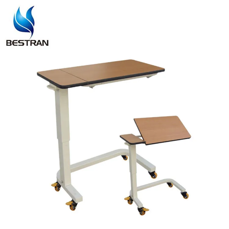 China Bt At007 Hospital Furniture Food Tray Table Rolling Desk