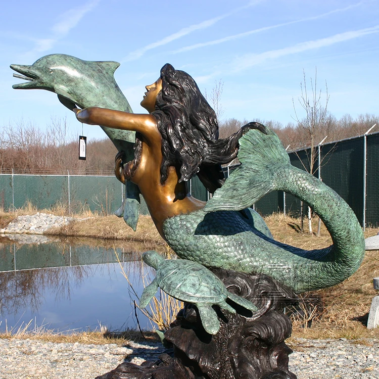 mermaid yard statue