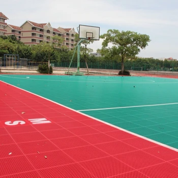 Pp Outdoor Interlocking Plastic Floor Tile For Basketball Court Pp