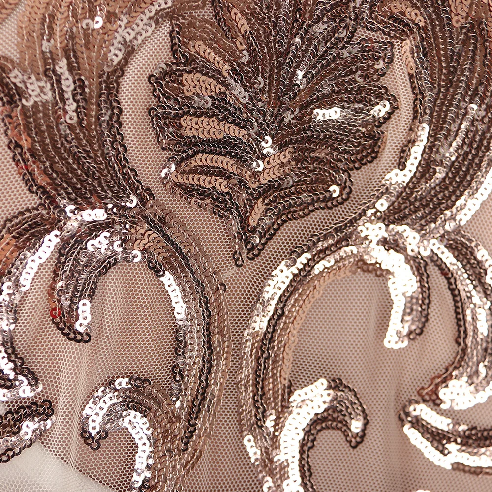 2019 new dresses hot style in Euramerica sexy sequins decoration see-through cardigans lace mesh embroidery long skirt