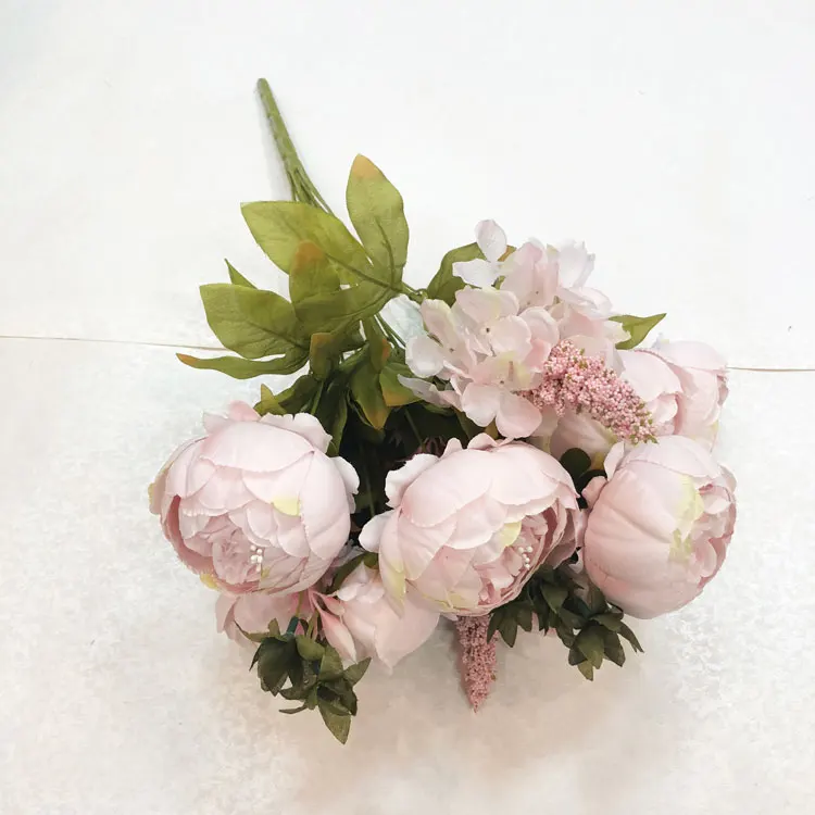 13 Flower Head Peony Artificial European Style Silk Peony Flowers