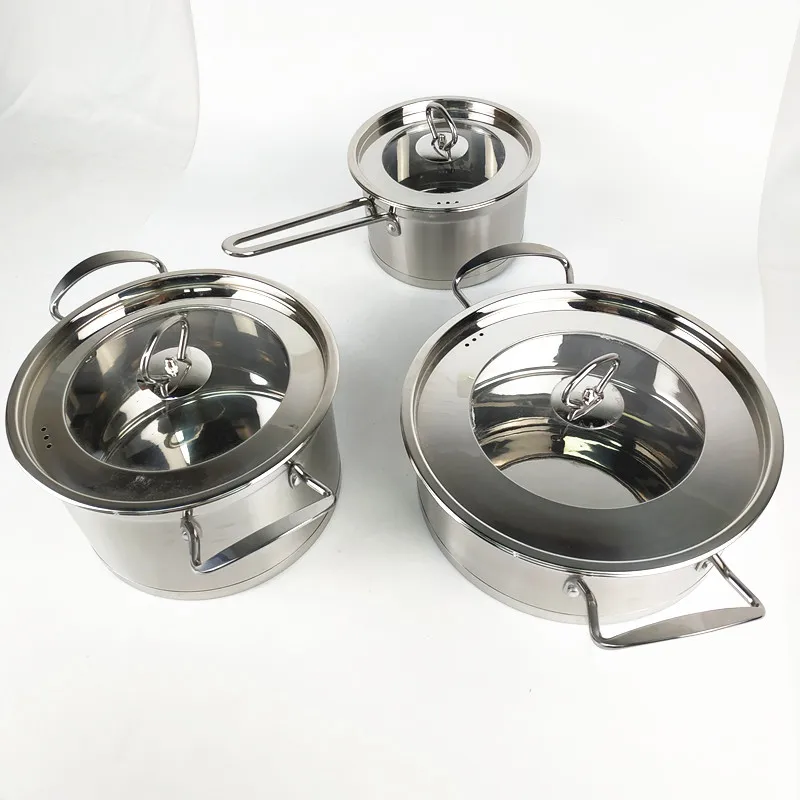 stainless steel cooking pot set