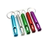 Can print logo outdoor supplies mountaineering camping adventure rescue life aluminum whistle key chain