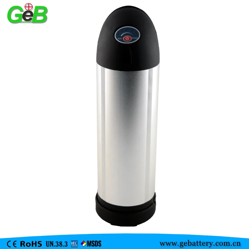 36V 10Ah bottle lithium ion battery pack for e bike