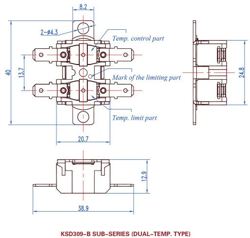 Термостат ksd302 схема подключения