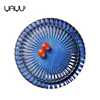 New arrival unique fambe effect round on-glazed embossed bulk ceramic dinner plates