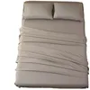 100% Soft Microfiber Double Bed Fitted Flat Sheets Set