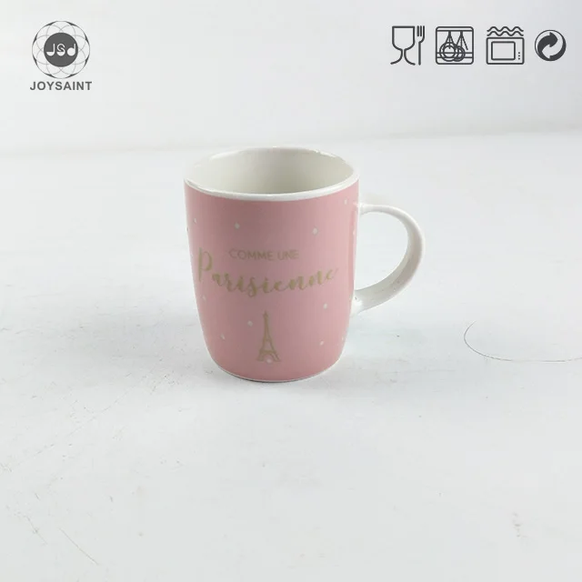 Hot Products Cute Dog Friend Belly Shape Color Handle Ceramics Coffee Drink Ware Mug