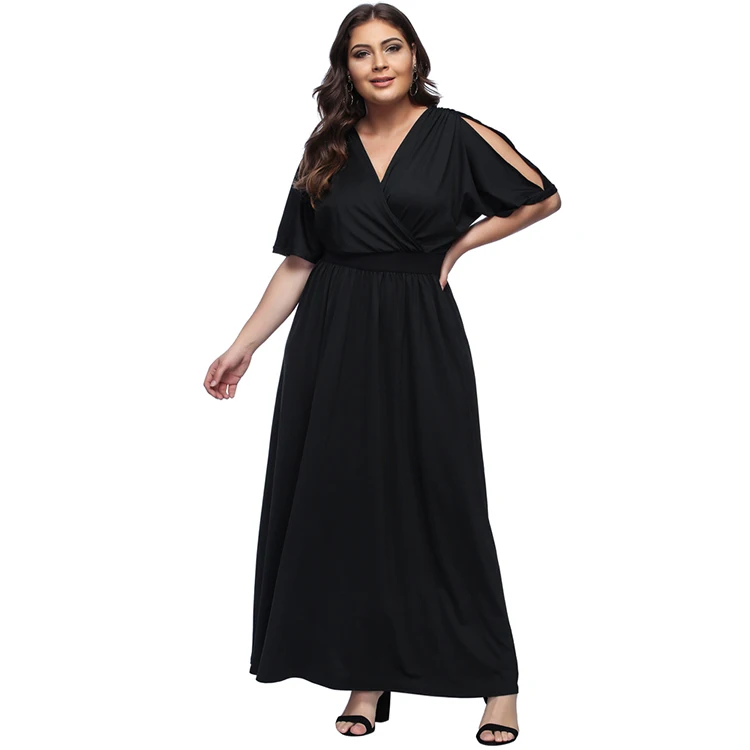 long one piece dress for fat ladies