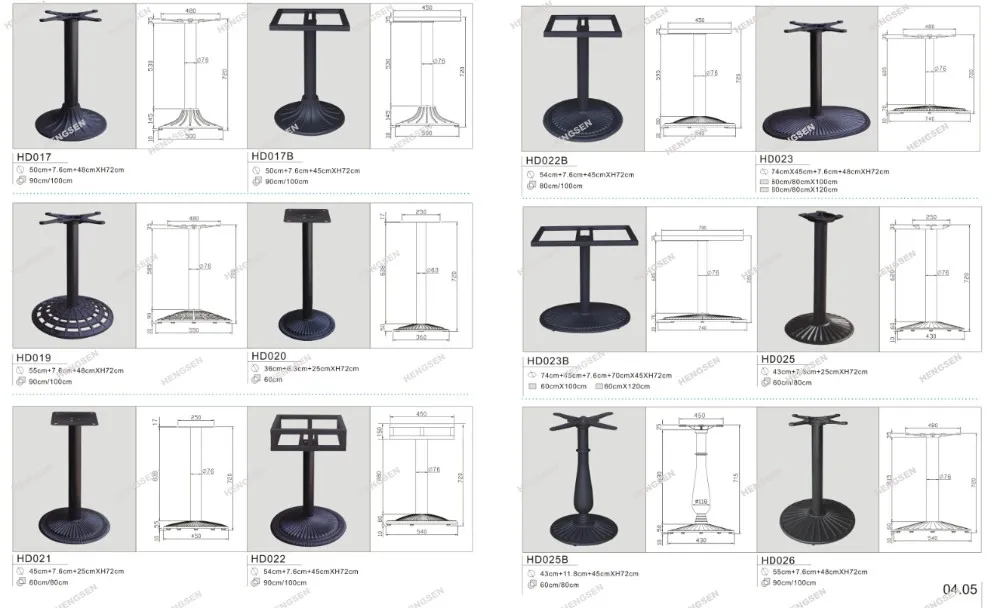 Wholesale Commercial Antique Cast Iron Table Base Black Cast Iron Metal