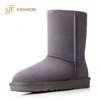 Good Reputation Jtfur wholesale grey Shearling Lining Chestnut Women's Winter Boots