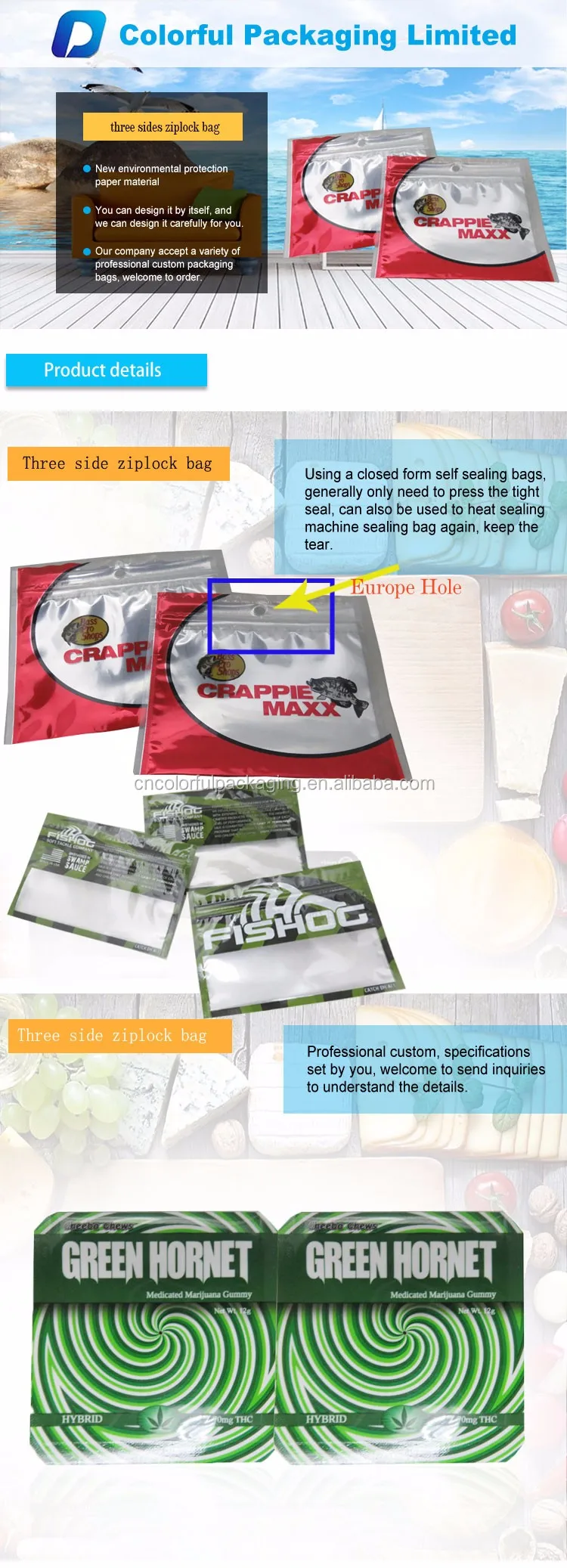Download Food Grade Custom Printed Mylar Ziplock Fish Food Bags ...