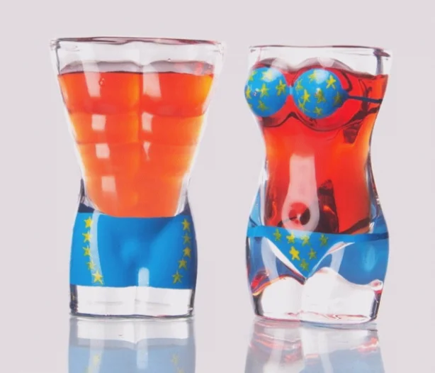 Novelty Design Body Shot Glass Sexy Shot Glass Ideal Souvenir Shot