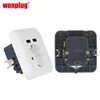 CE approved Wall Eu Schuko Socket with USB Charger Germany socket 2.1A fast phone charging