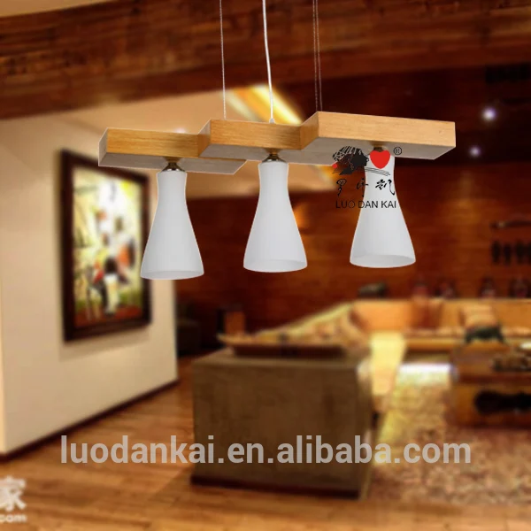 Lámpara de madera para hogar, iluminación decorativa moderna ...
