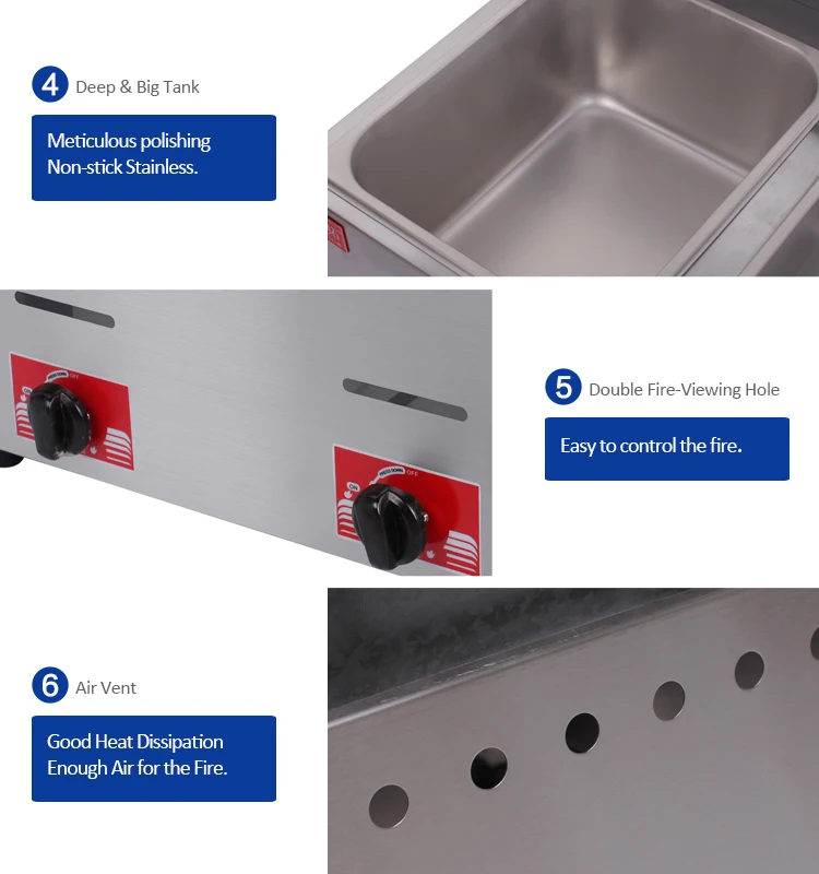 Ci72 Commercial Hot Selling Table Top Stainless Steel Automatic Gas Deep Fryer Buy Gas Deep