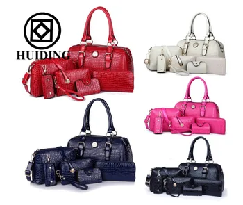 6 In 1 Set Bags Handbags Woman Designer Handbag Crocodile 6 In 1 Set Bags Handbags Woman Designer Handbag Crocodile Oem Pu Leather