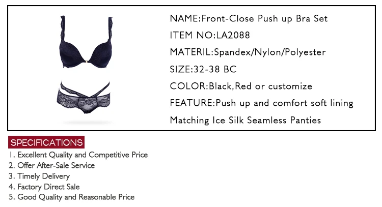 women embroidered front closure underwire hot sexy girls bra photos lace bra and panty