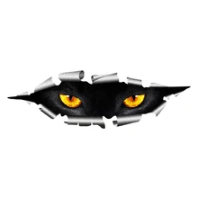 Cool 3D Car Styling Funny Cat Eyes Peeking Car Sticker Waterproof Peeking Monster Auto Accessories Whole Body Cover for All Cars