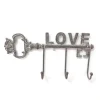 Cast Iron metal LOVE letters antique key figure wall hooks