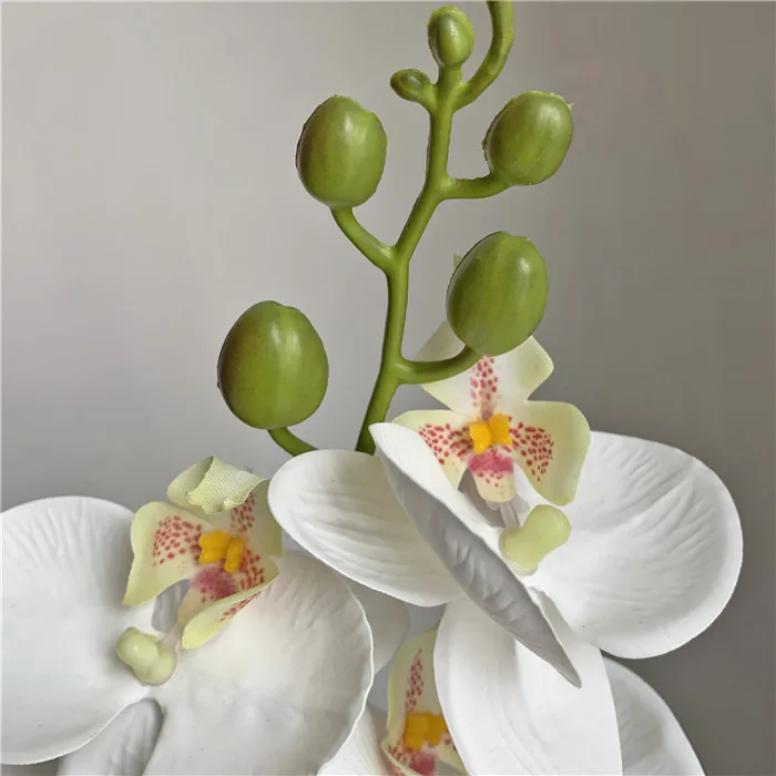 F1511 Wholesale Discount Wedding Decoration Artificial Orchid Stem White Orchid Flower