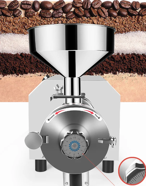High Quality Coffee Bean Grinder Mill Machine 60kg Hour Capacity