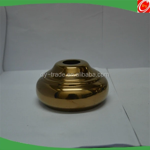 stainless steel stair handrail baluster ball base with gold-plated